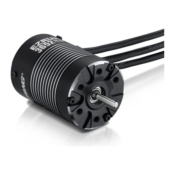 Hobbywing EZRUN 3652 G3 brushless motor — a finned black cylinder with three bullet-terminated leads