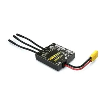 TRAMPA VESC 6 MkVI electronic speed controller — a small black circuit board with three motor leads and an XT60 battery plug